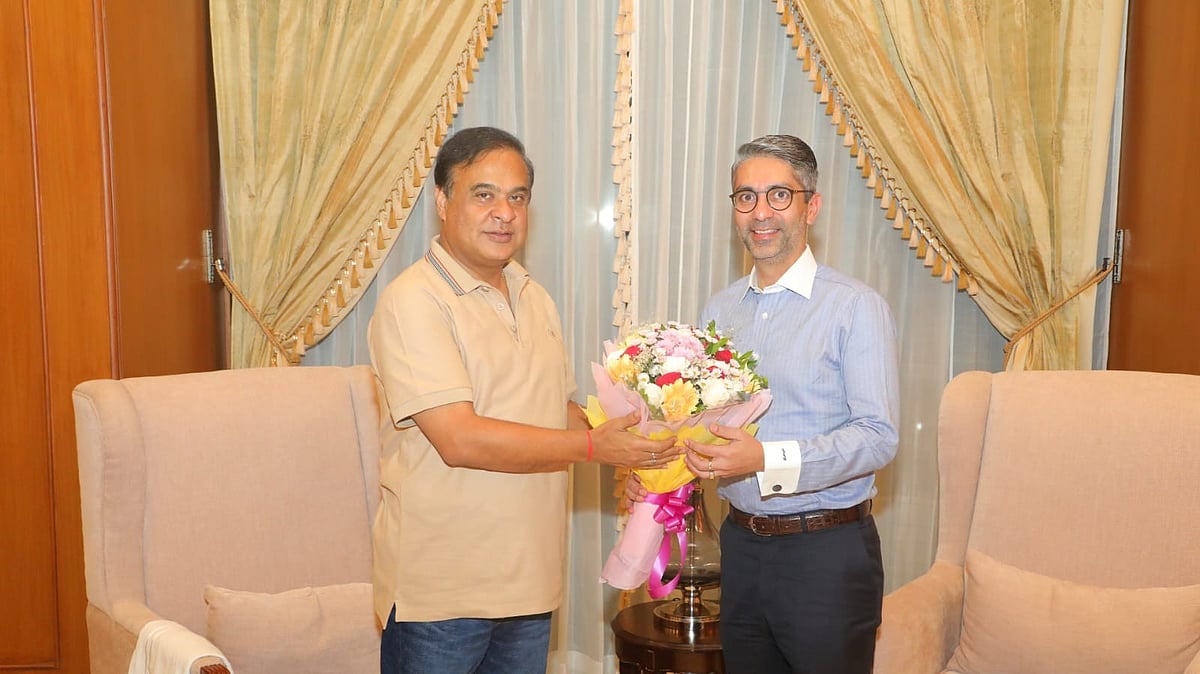 Photo: X/ @CMOfficeAssam : Abhinav Bindra (R) with Assam Chief  Minister Himanta Biswa Sarma.